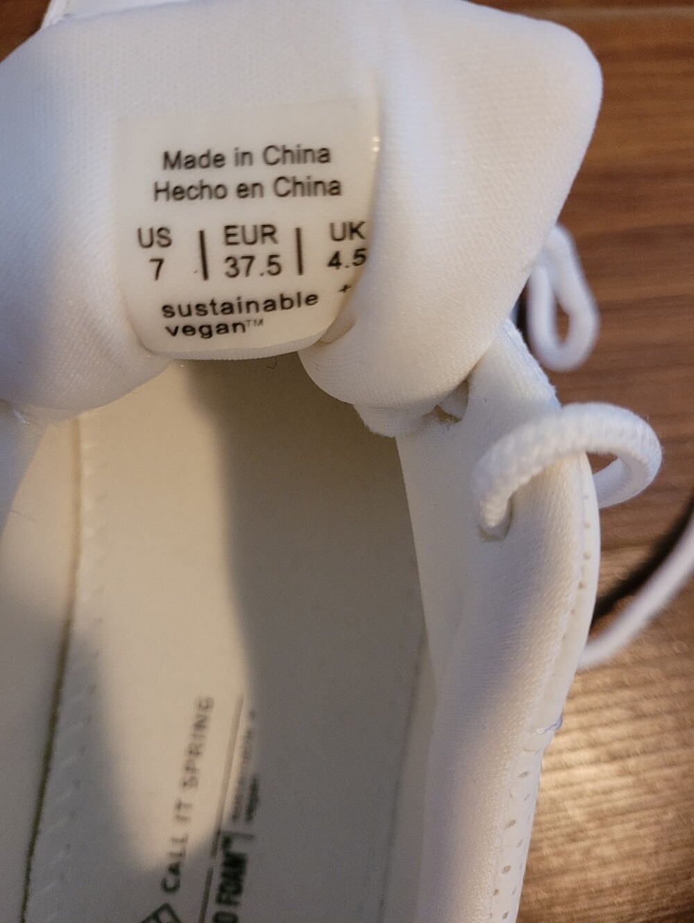 Call It Spring white sneakers, Size 7, lace up, No Box - Picture 8 of 8
